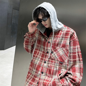 2025春季新款潮小香风呢料外套休闲连帽夹克XZ811A-JK3016-P75图片