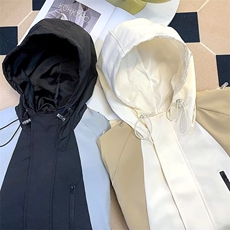 秋款男连帽夹克工装拉链拼色冲锋衣休闲外套JK127P60，男装夹克，星座1013-1