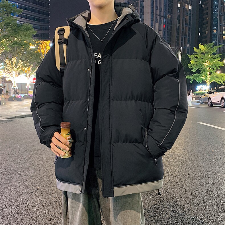 港风夜景潮牌新款连帽棉服潮流保暖棉衣M081-P90,男装棉衣,星座717