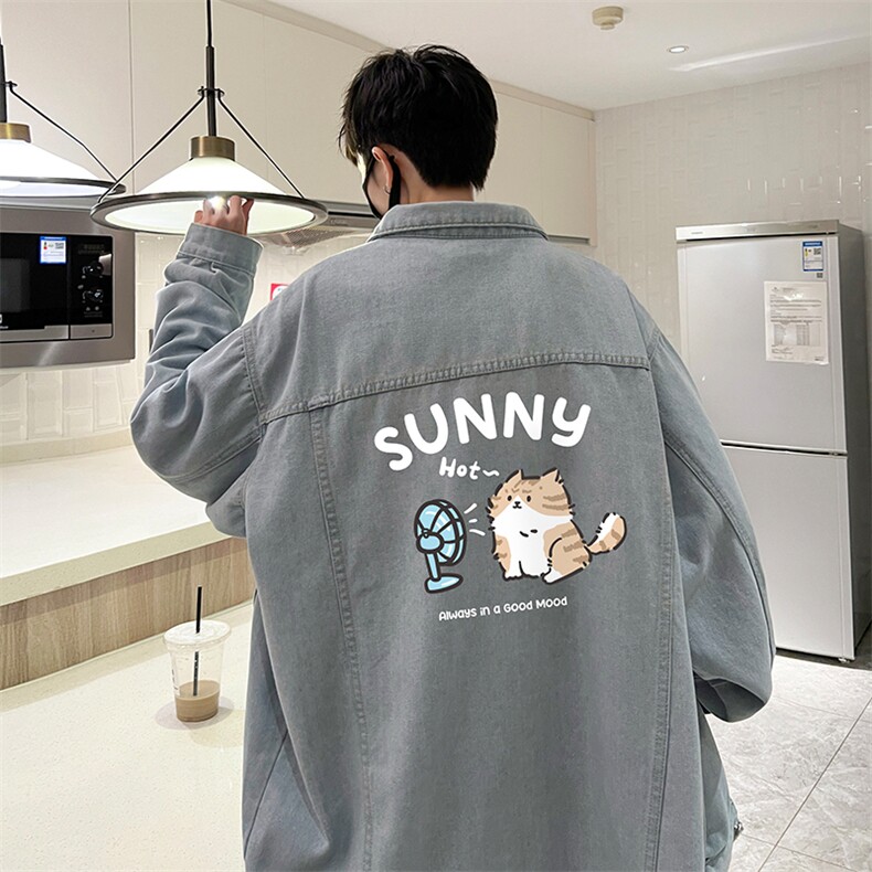 牛仔夹克男大码牛仔外套男茄克NJ77402-P60,男装夹克,电商A040