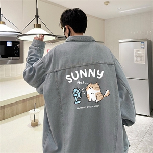 牛仔夹克男大码牛仔外套男茄克 NJ77402-P60图片