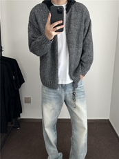 【有货】D563CC-特P65连帽毛衣男慵懒针织开衫外套，男装针织衫/毛衣，星座1007（原301D）
