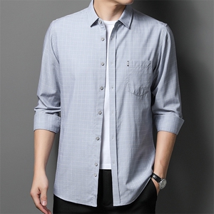 DN-C2207男式服装秋新款衬衫男长袖翻领休闲四季可穿衬衣P58图片