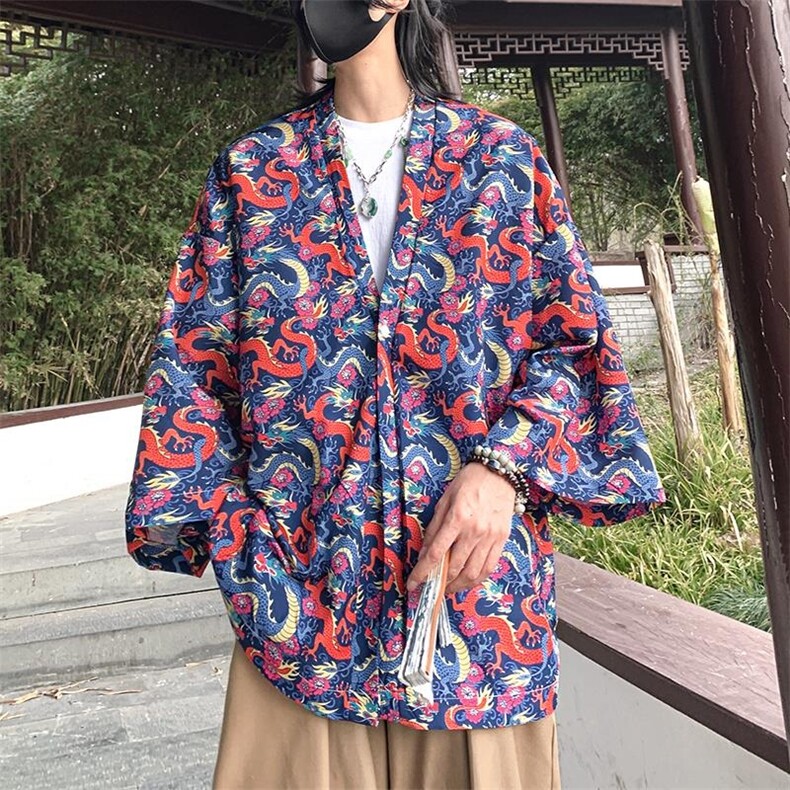 24夏季大码新中式防晒服薄外套男女开衫道袍披风汉服潮F20/P40,男装防晒衣,钱塘713