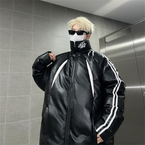 三条杠皮棉服冬季宽松棉衣立领冬装棉袄外套男MY2416-特100控168图片