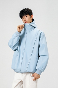 可二开拉链装饰解构大码M-5XL夹克男聚酯纤维JK78092P69控108图片