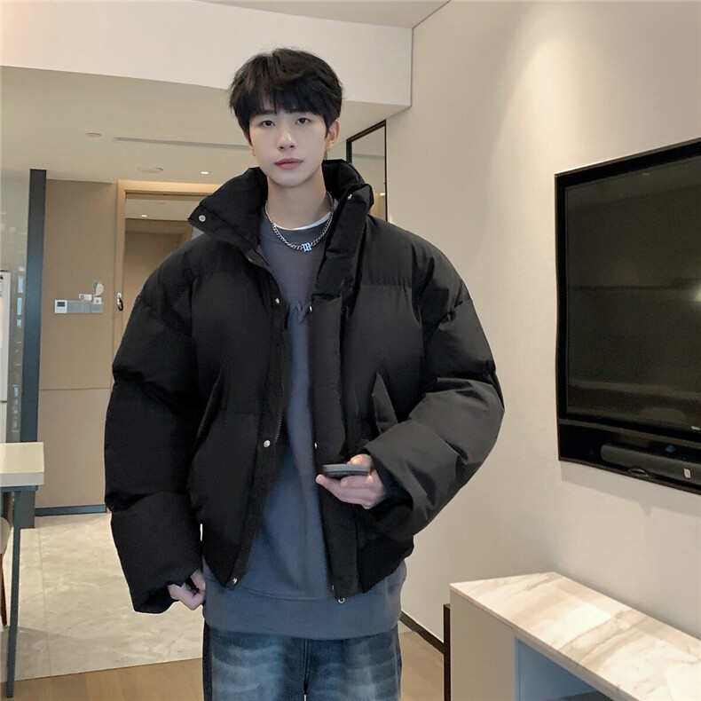 美式复古冬季加厚短款棉服高级感立领飞行服面包服外套898P108,男装棉衣,电商A458A
