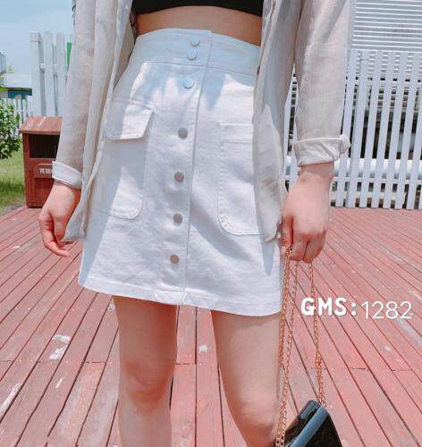 排扣中裙，女装，歌玛索 GMS