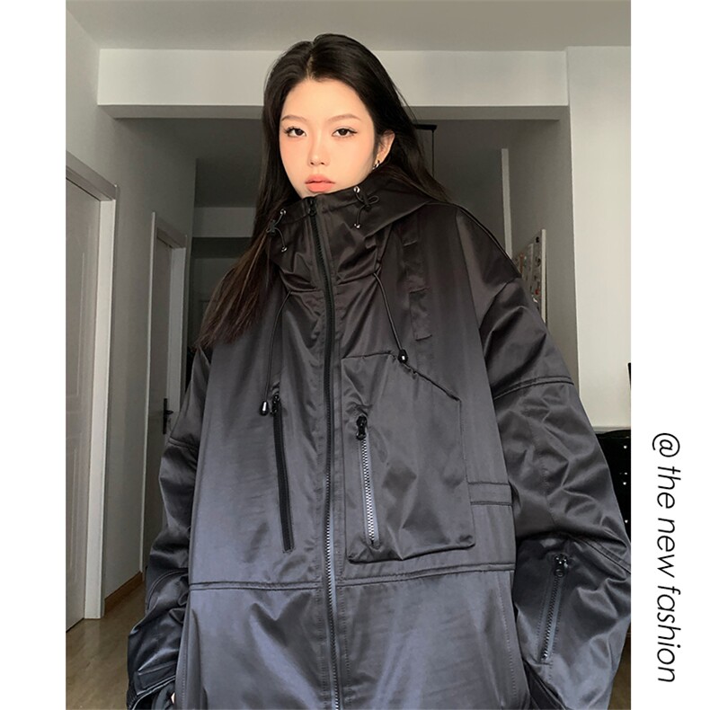 冬季防水防寒连帽冲锋衣中性保暖加棉加厚户外滑雪服外套M42-P165图片