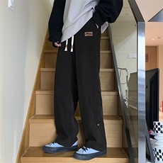 灯芯绒裤子男秋冬新款宽松直筒卷边休闲裤A776P32，男装休闲裤，星座1116-2
