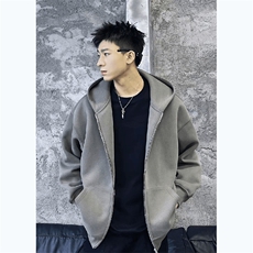 抖音得物品质二开26春装男女美式高街结构双拉链开衫卫衣外套，女装短外套，电商A486