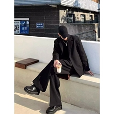 1506/QVS1000/P49新中式中山装高级感痞帅立领西装外套垫肩西服，男装西服套装，星座1506