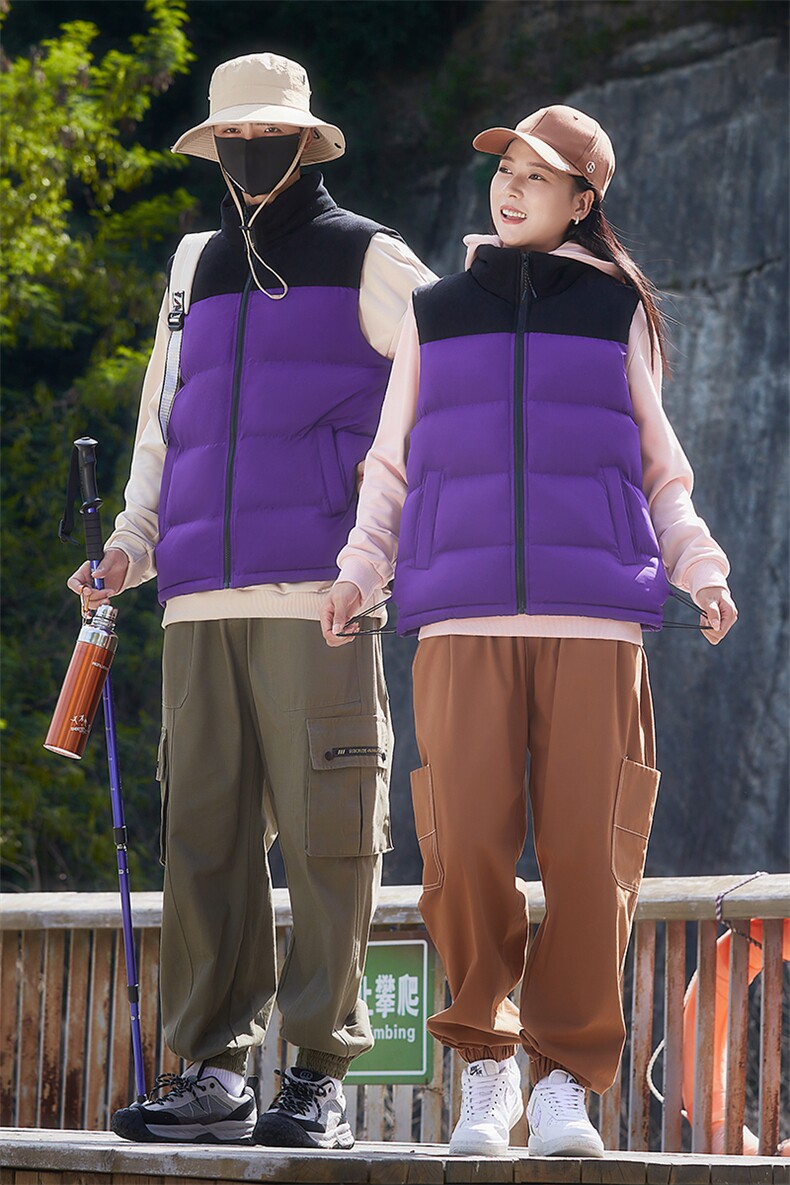 2025冬季男款马甲灯芯绒拼色情侣马甲无袖冬季棉坎肩马夹MJ286-28,男装背心/马甲,星座1402-1