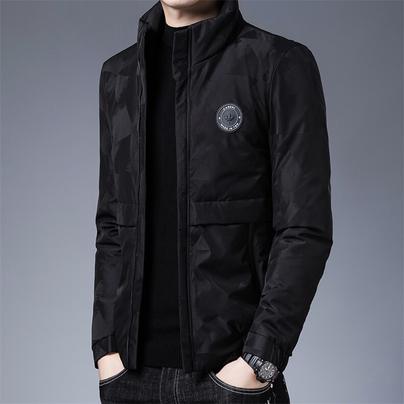 2023冬季新款羽绒服男士中年加厚白鸭绒立领外套男装休闲保暖上衣,男装羽绒服,电商B212（原钱塘6029）