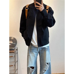 1506-1/JJ611/P120美式高街牛仔棉衣外套男女春秋冬季复古潮流图片