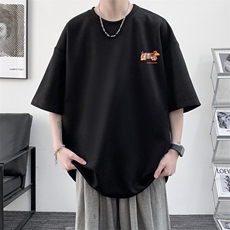 麂皮绒短袖t恤男大码半袖男JD82438-P25，男装T恤，电商A040
