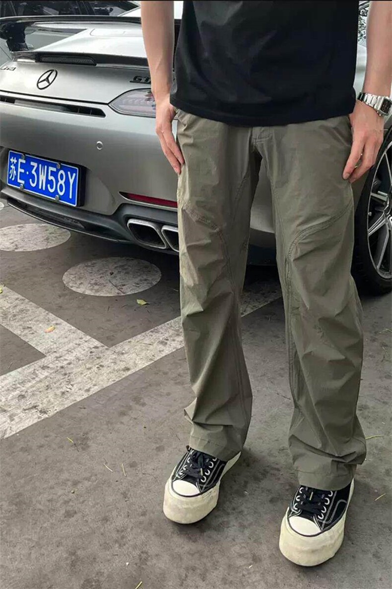 （网图慎用）特批P48无差价拼接凉感冰丝速干休闲冲锋裤男K5968B,男装休闲裤,电商A001