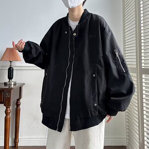 潮牌美式复古飞行员夹克男秋季宽松百搭潮流情侣休闲外套JKA266图片