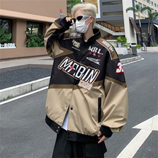 A665-P72春秋美式宽松机车夹克棒球服外套男高街ins潮牌赛车服，男装夹克，星座512-6