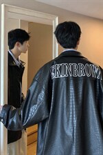 2026港风工装皮衣中性休闲宽松潮流大码M-5XL夹克JK7757P90控128，男装夹克，星座227-7