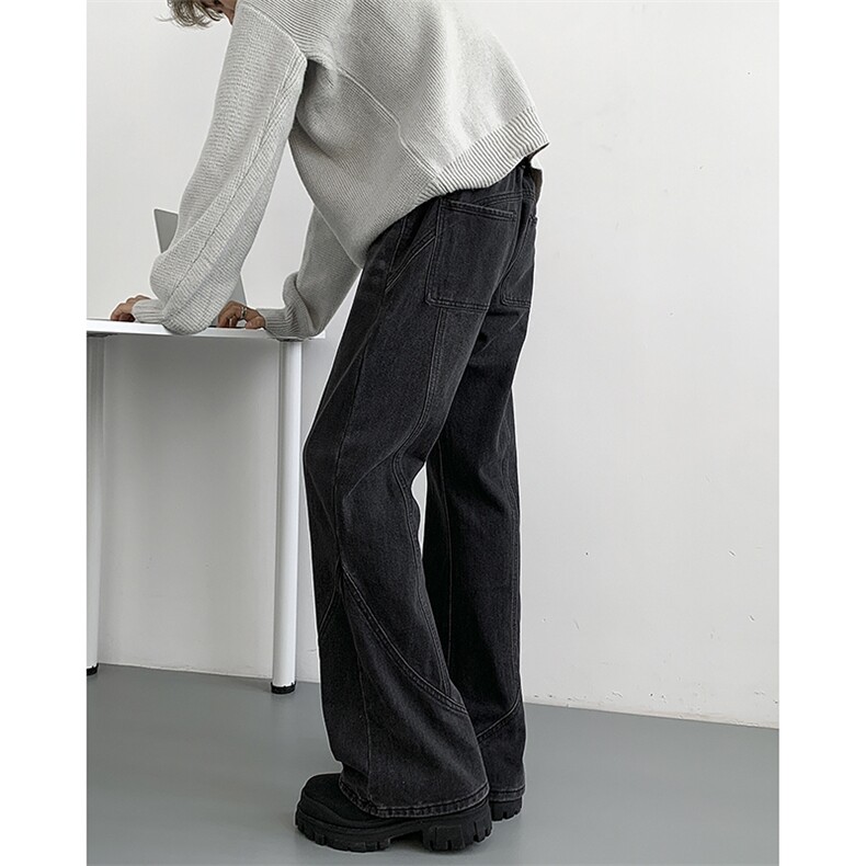 美式高街牛仔裤男潮牌炸街休闲裤N6208/P55，男装休闲裤，电商D202