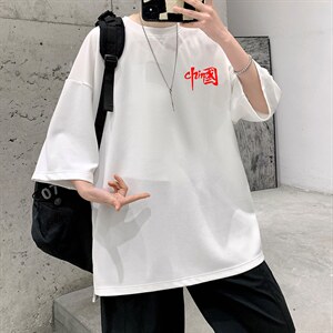Q11276-P30 春夏季七分袖t恤男大码五分袖男短袖中袖   大皂风图片