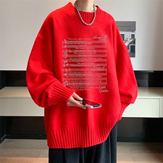 半高领毛衣男大码胖子针织衫毛线衣M18428-P45加绒款-P65，男装针织衫/毛衣，电商A040