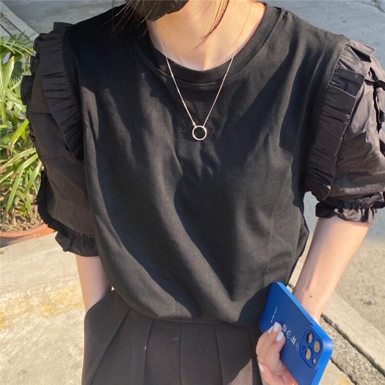 木耳袖小衫，其它，卡笛琇