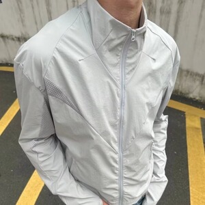 网眼原纱美式立领防晒衣男夏季休闲运动跑步轻量透气显瘦防晒外套图片