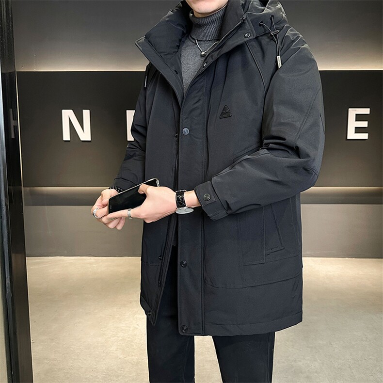 数据款标90羽绒服男士中长款2025新款外套B240-YR99656-P365，男装羽绒服，电商B240