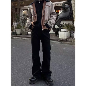美式高街牛仔裤男女韩版潮流帅气百搭2025秋冬ins长裤RK3057-P39