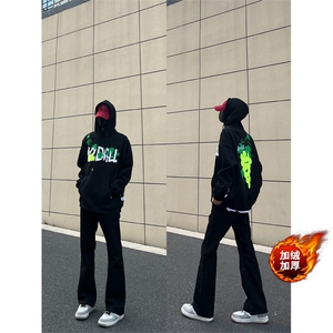 有货 葡萄网球毛巾绣连帽加绒华棉卫衣男女A1051-常规P48 加绒P58图片