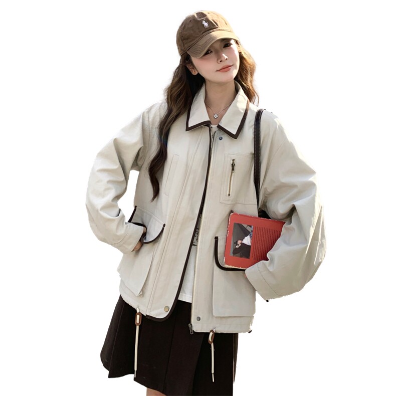 现货新款撞色拼接外套26156P155K238,女装短外套,2D035