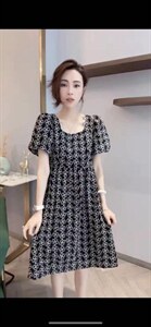 韩版碎花连衣裙图片
