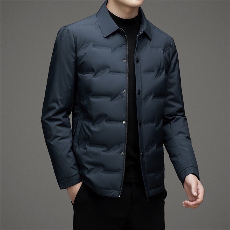 V3127钱塘2020-3时尚休闲冬季厚款中年男士90鹅绒羽绒服P198,男装羽绒服,钱塘207-3