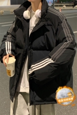 冬季加厚保暖条纹织带拼接立领白鸭绒羽绒YR110特批P135控228，男装羽绒服，电商A247