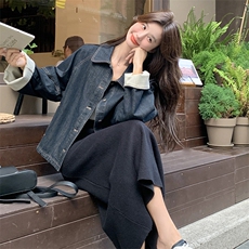 韩版时尚牛仔外套女2024年秋季新款超好看小个子休闲减龄夹克上衣，女装短外套，2C129