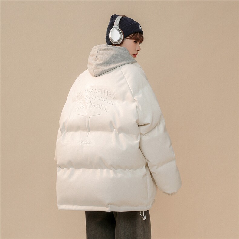 1中性风鳄鱼纹钢印字母设计大码M-5XL潮流棉衣男MY77727P128控168，男装棉衣，星座226-2