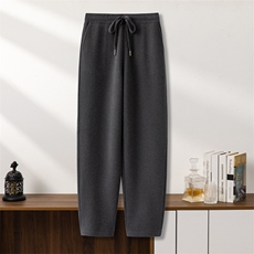 2025秋冬新款百搭密针斜纹加厚裤，男装休闲裤，台绒羊绒