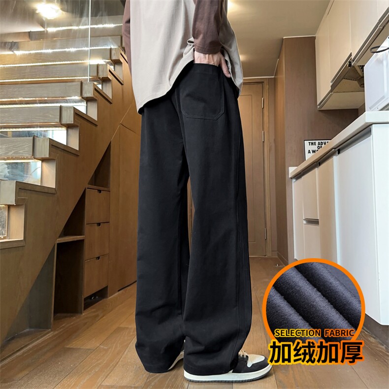 纯棉宽松休闲裤秋冬新款冲锋裤直筒长裤男裤子J8030-P45/加绒P55,男装卫衣,星座509