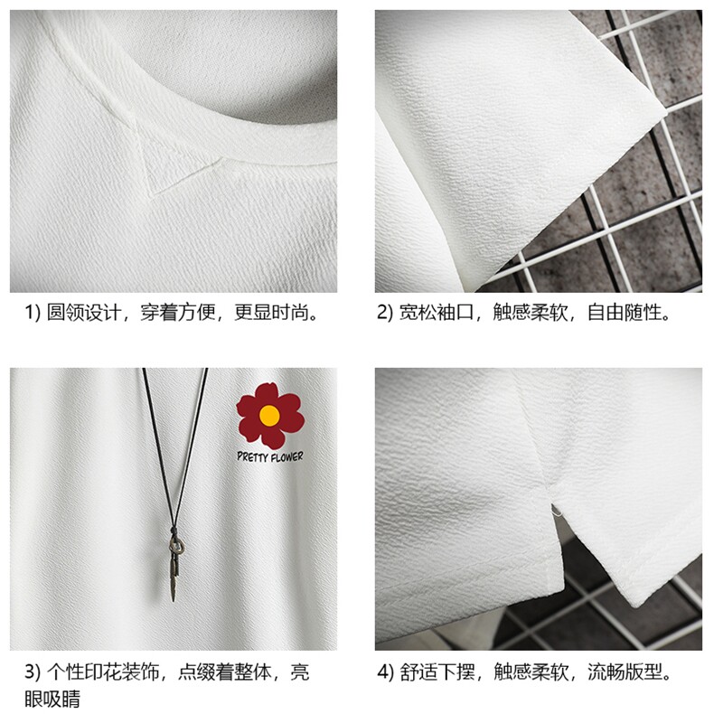 Q11257-P30春夏季七分袖t恤男大码五分袖男短袖中袖网格,男装T恤,电商A040A