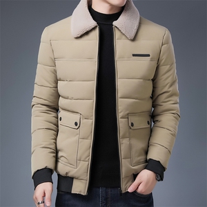 棉衣男冬季新款羽绒棉服韩版潮百搭棉袄翻领休闲加厚大码保暖外套图片