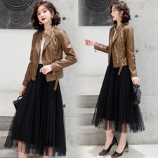 主推款潮流依族皮衣CLYZ2121，女装皮衣，江南女神