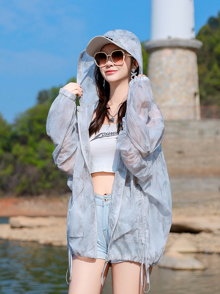 户外轻薄防晒衣女2025夏季新款宽松大码藏肉休闲百搭洋气减龄外套,女装防晒衣,可可小西