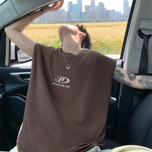 可48小时发货支持抖音得物来样二开240克重磅美式纯棉背心无袖t恤图片
