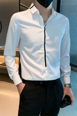 B216CS34P452025秋装新款男士长袖衬衫韩版修身社会小伙风，男装衬衫，电商B216（原B302）