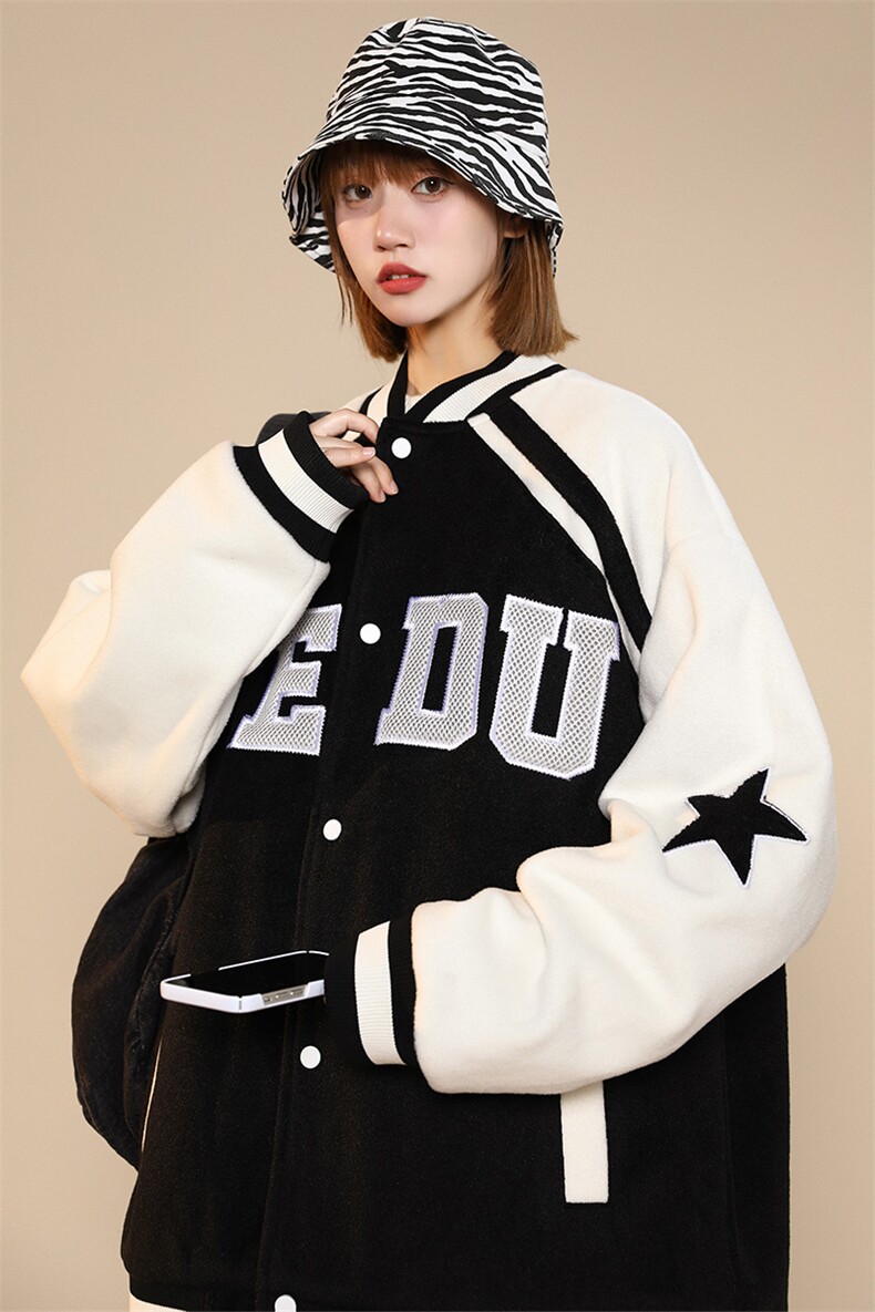 冬款中性加棉加厚潮牌棉衣外套毛巾绣棒球服男士8133-P120控价158,男装棉衣,电商A441-1