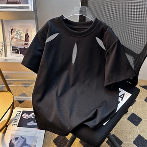 美式圆领短袖男宽松设计感痞帅T恤夏季慵懒风上衣服潮T5860-P58图片