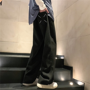 k1012-p50-控68 M-5XL 美式高阶黄泥拉链宽松大码牛仔裤cityboy图片