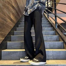 美式高街cleanfit廓形西裤休闲裤男女直筒微喇vibe百搭长裤KX01，男装西裤，星座1116A（原606A-3）